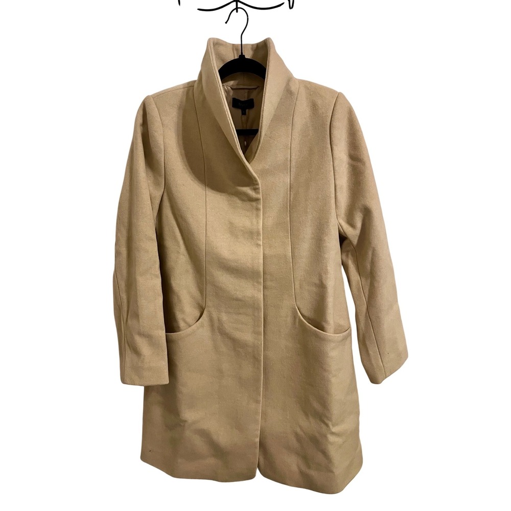 Quince Italian Wool Cocoon Coat S Heather Macadamia NWT - Picture 9 of 9